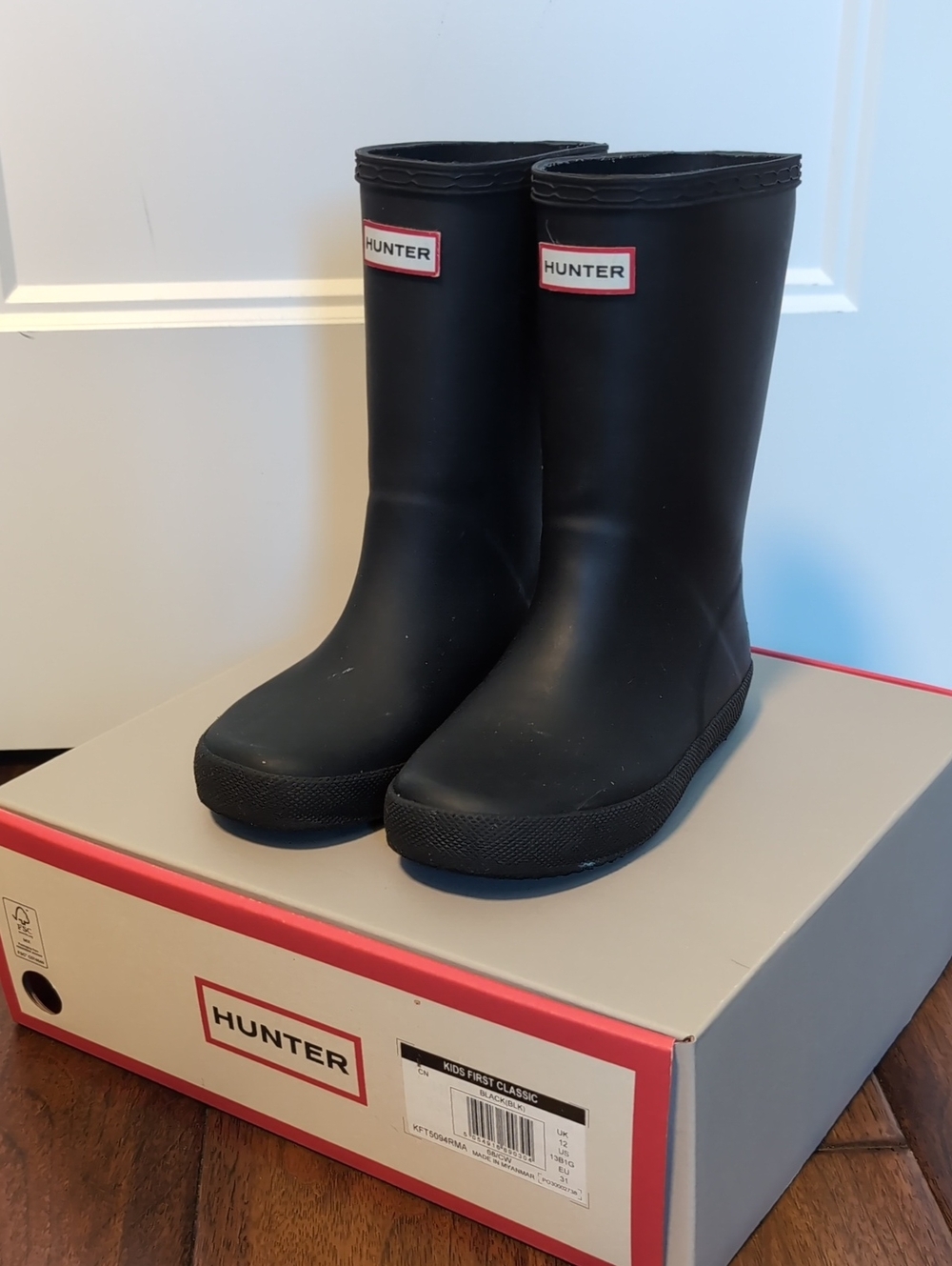 Hunter Kids Classic Black Boots
